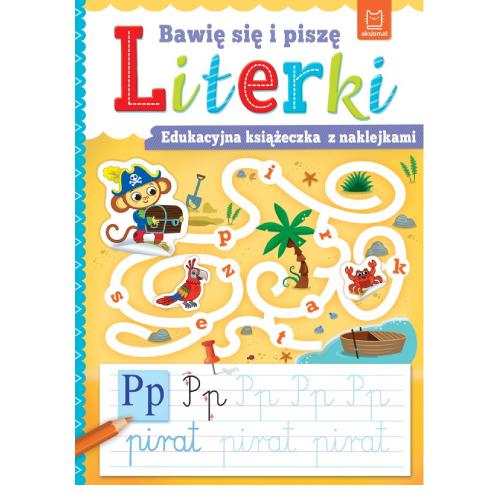 Miniaturka artykułu - AKSJOMAT Bawię się i piszę LITERKI. Edukacyjna książeczka z naklejkami	