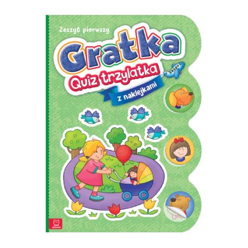 Miniaturka artykułu - AKSJOMAT Gratka. Quiz trzylatka z naklejkami. Zeszyt pierwszy	