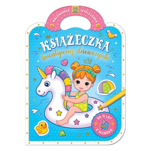 Miniaturka artykułu - AKSJOMAT Książeczka kreatywnej dziewczynki. Malowanka wyklejanka z Milenką, 1szt.