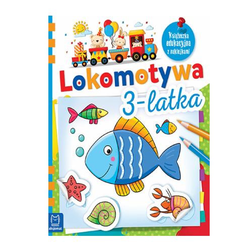 Miniaturka artykułu - AKSJOMAT Lokomotywa 3-latka. Książeczka edukacyjna z naklejkami