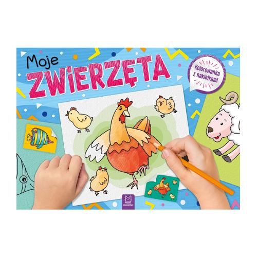 Miniaturka artykułu - AKSJOMAT Moje zwierzęta. Kolorowanka z naklejkami