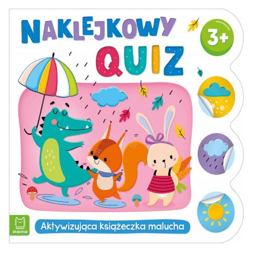 Miniaturka artykułu - AKSJOMAT Naklejkowy quiz 3+ Aktywizująca książeczka malucha	