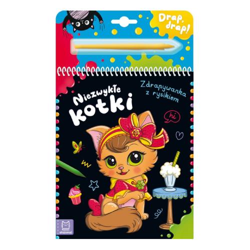 Miniaturka artykułu - AKSJOMAT Niezwykłe kotki. Zdrapywanka z rysikiem