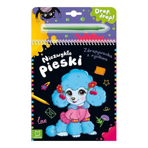 Zdjęcie produktu - AKSJOMAT Niezwykłe pieski. Zdrapywanka z rysikiem