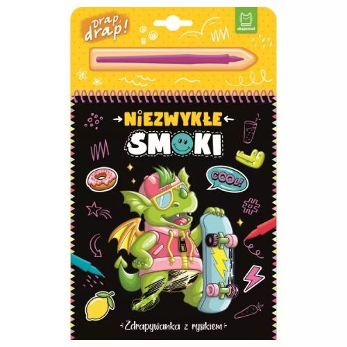Miniaturka artykułu - AKSJOMAT Niezwykłe smoki. Zdrapywanka z rysikiem
