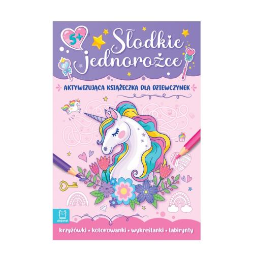 Miniaturka artykułu - AKSJOMAT Słodkie jednorożce. Aktywizująca książeczka dla dziewczynek