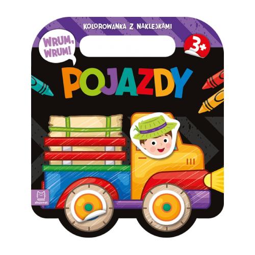 Miniaturka artykułu - AKSJOMAT Wrum, wrum! Pojazdy. Kolorowanka z naklejkami