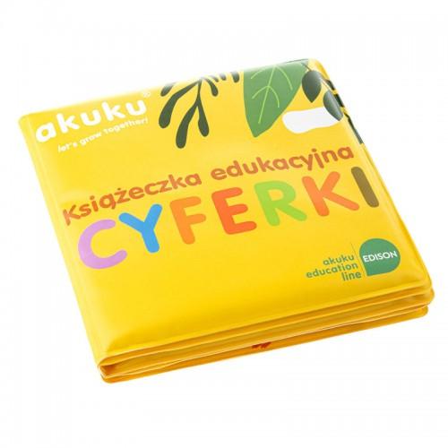 Miniaturka artykułu - AKUKU Książeczka edukacyjna Cyferki A0474, 1szt. 0m+