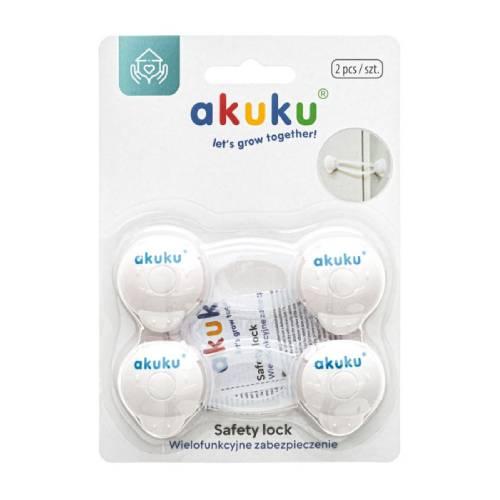 Miniaturka artykułu - AKUKU Zabezpieczenia do szafek - białe, 2szt. A0648