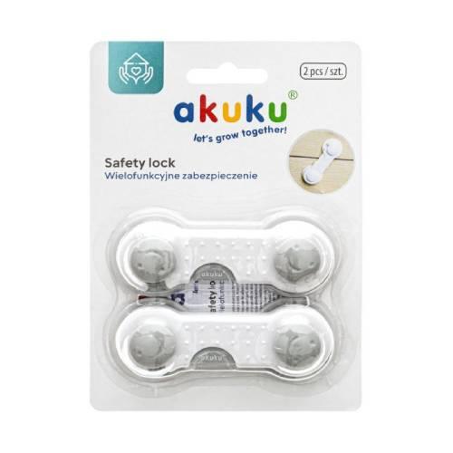 AKUKU Zabezpieczenia do szafek - szare 9cm, 2szt. A0649