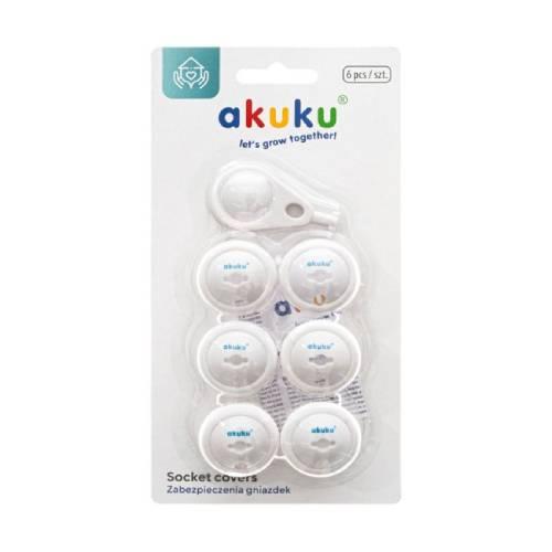 Miniaturka artykułu - AKUKU Zabezpieczenia do gniazd elektrycznych, 6szt. A0651
