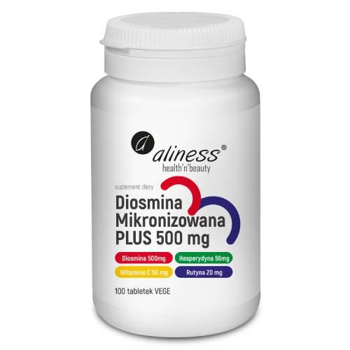 Miniaturka artykułu - ALINESS Diosmina Mikronizowana Plus 500mg, 100tab.
