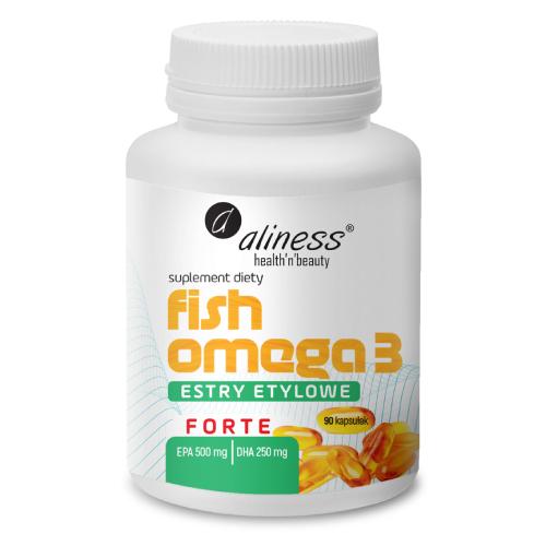 Miniaturka artykułu - Aliness Fish Omega 3 Forte Estry etylowe, 90 kaps.