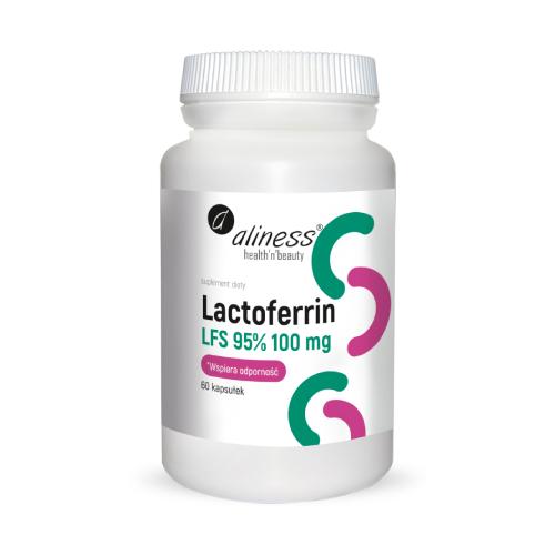 Miniaturka artykułu - ALINESS Lactoferrin LFS95% 100mg, 60kaps.