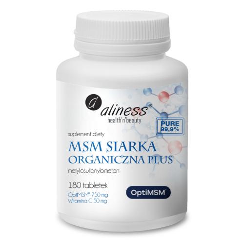 Miniaturka artykułu - ALINESS MSM Siarka organiczna plus - 180 tabletek