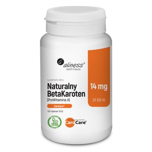 Miniaturka artykułu - ALINESS Naturalny BetaKaroten 14mg, 100tabl.
