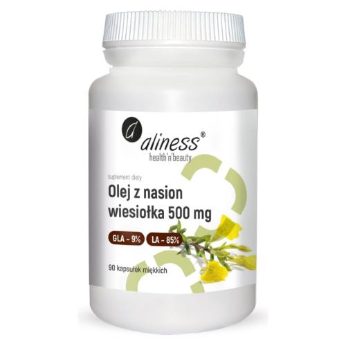 Miniaturka artykułu - ALINESS Olej z nasion wiesiołka 500 mg, 90 kaps.