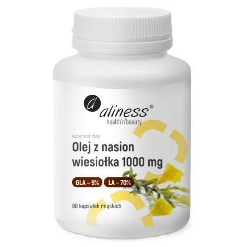 Miniaturka artykułu - Aliness OLEJ Z NASION WIESIOŁKA 90 kapsułek - 1000 mg 
