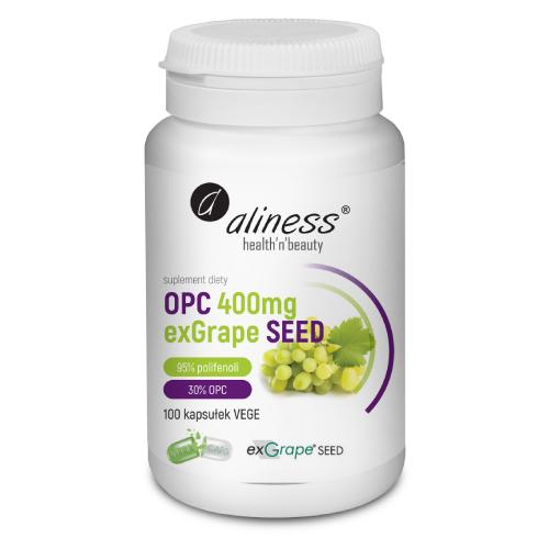 Miniaturka artykułu - ALINESS OPC 400mg exGrape SEED, 100kaps.