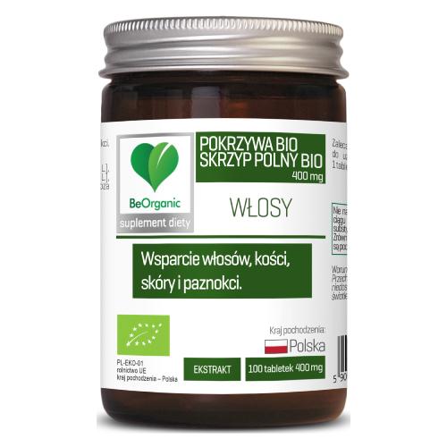 Miniaturka artykułu - ALINESS Pokrzywa BIO + Skrzyp polny BIO 400mg, 100 tabl.
