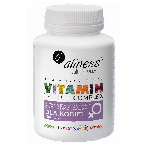 Miniaturka artykułu - ALINESS Vitamin Premium Complex dla kobiet, 120tabl.