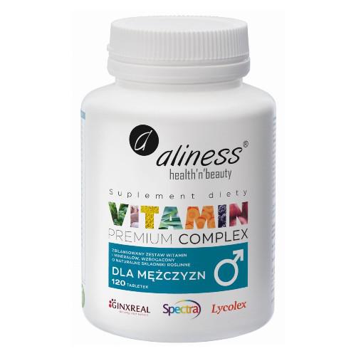 Miniaturka artykułu - ALINESS Vitamin Premium Complex dla mężczyzn, 120tabl.