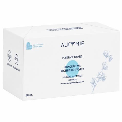 Miniaturka artykułu - Alkmie Pure Face Towels Ręczniczki do twarzy, 80 szt.
