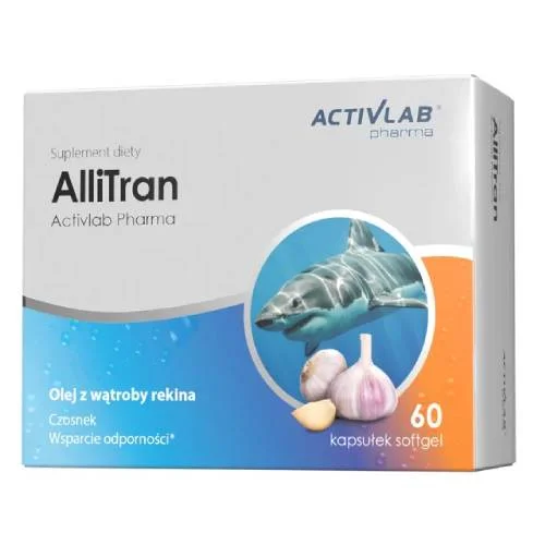 Miniaturka artykułu - ActivLab Pharma AlliTran Olej z wątroby rekina, 60 kaps.