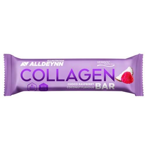 Miniaturka artykułu - Allnutrition Alldeynn Collagen Bar Baton kolagenowy Choco Raspberry Coconut, 40 g