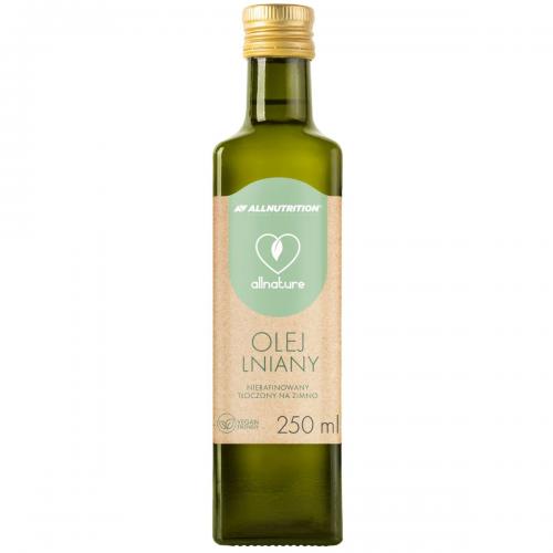 Miniaturka artykułu - Allnutrition Allnature Olej lniany, 250 ml