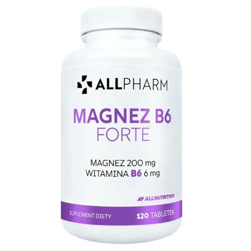 Miniaturka artykułu - Allnutrition Allpharm Magnez B6 Forte, 120 tabl.