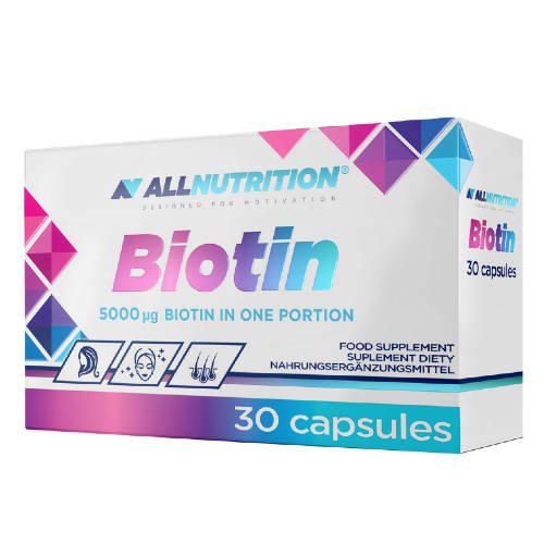 Miniaturka artykułu - Allnutrition Biotin 5000uq, 30 kaps.