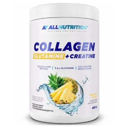 Miniaturka artykułu - Allnutrition Collagen Glutamine + Creatine Ananas, 480 g