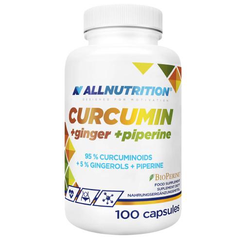 Miniaturka artykułu - Allnutrition Curcumin + Ginger + Piperine, 100 kaps.