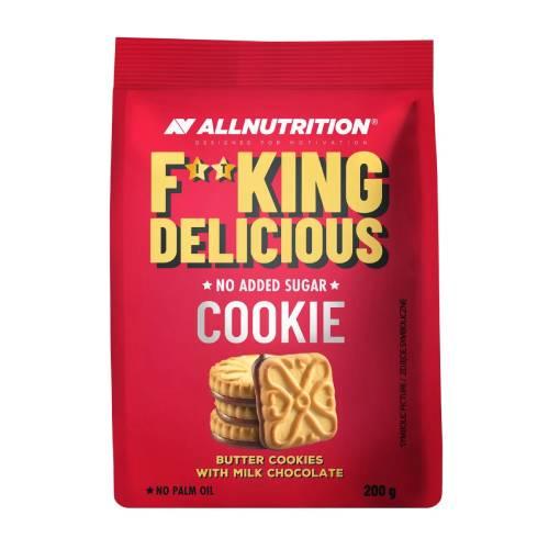Miniaturka artykułu - Allnutrition Fitking Delicious Ciastka Maślane z mleczną czekoladą, 200 g
