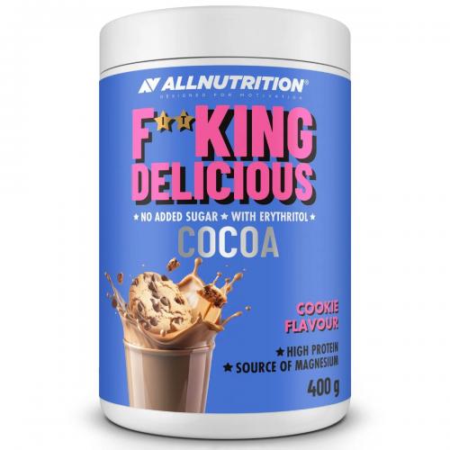 Miniaturka artykułu - Allnutrition Fitking Delicious Cocoa smak ciasteczkowy, 400 g