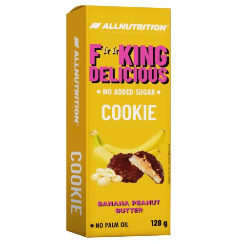 Miniaturka artykułu - Allnutrition Fitking Delicious Cookie Banana Peanut Butter Ciastka bez cukru, 128 g