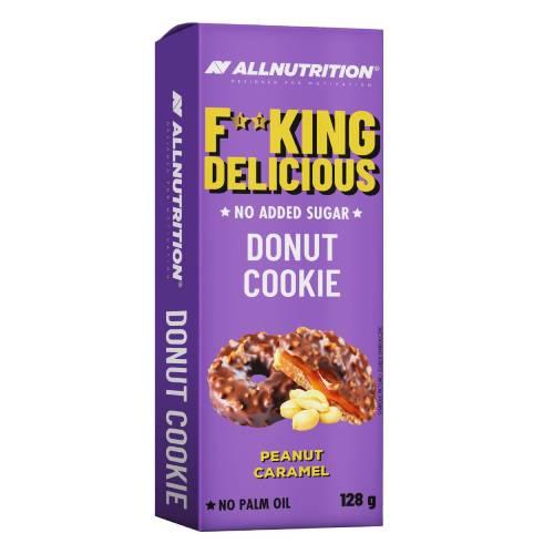 Miniaturka artykułu - Allnutrition Fitking Delicious Donut Cookie Ciastka karmelowo-orzechowe, 128 g