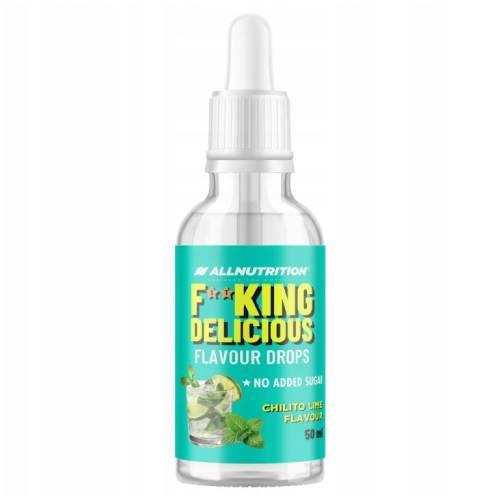 Miniaturka artykułu - Allnutrition Fitking Delicious Flavour Drops Chilito Lime Aromatyzowane krople smak limonka/mięta, 50 ml