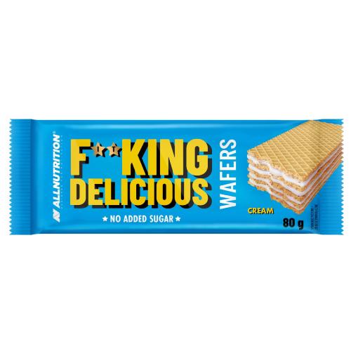 Miniaturka artykułu - Allnutrition Fitking Delicious Wafers Wafelki śmietankowe bez cukru, 80 g