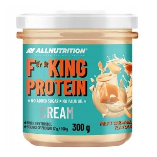 Miniaturka artykułu - Allnutrition Fitking Protein Cream Milky Caramel Peanut Krem mleczno-arachidowy o smaku karmelowym, 300 g