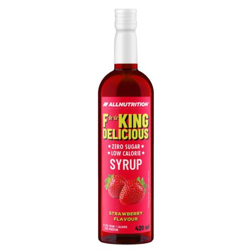 Miniaturka artykułu - Allnutrition Fitking Delicious Syrop Zero Truskawkowy, 420 ml