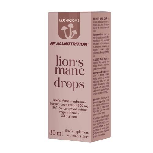 Miniaturka artykułu - Allnutrition Mushrooms Lions Mane Sopl&oacute;wka jeżowata, 30 ml