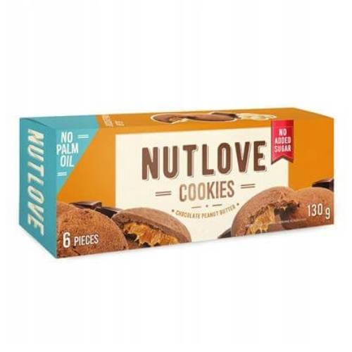 Miniaturka artykułu - ALLNUTRITION Nutlove Chocolate&Peanut Butter Ciastka z masłem orzechowym, 130g
