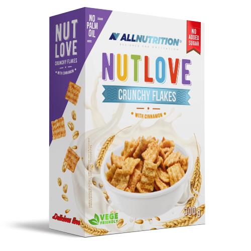 Miniaturka artykułu - ALLNUTRITION Nutlove Crunchy Flakes z cynamonem, 300g