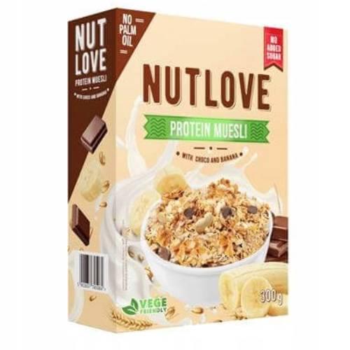 Miniaturka artykułu - ALLNUTRITION Nutlove Protein Muesli Choco&Banana Proteinowe musli, 300g