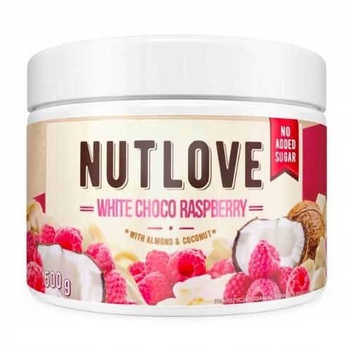 Miniaturka artykułu - ALLNUTRITION Nutlove White Choco Raspberry Krem migdałowo-kokosowy z malinami, 500g