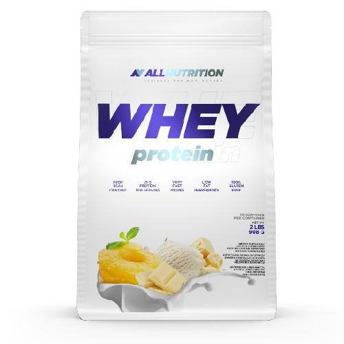Miniaturka artykułu - Allnutrition Whey Protein White Chocolate Pineapple, 908g