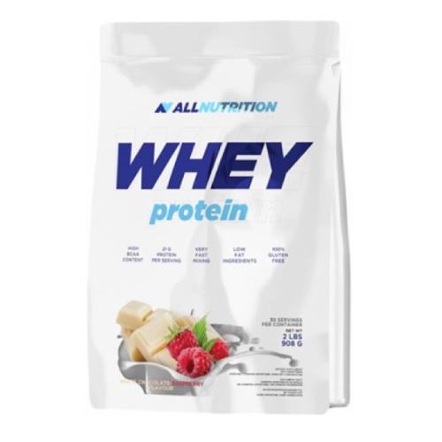 Miniaturka artykułu - Allnutrition Whey Protein Whte Chocolate-Strawberry, 908g