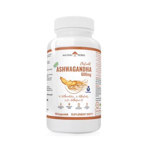 Miniaturka artykułu - ALTOPHARMA Ashwagandha Extract 600mg 9% witanolid&oacute;w, 90kaps.